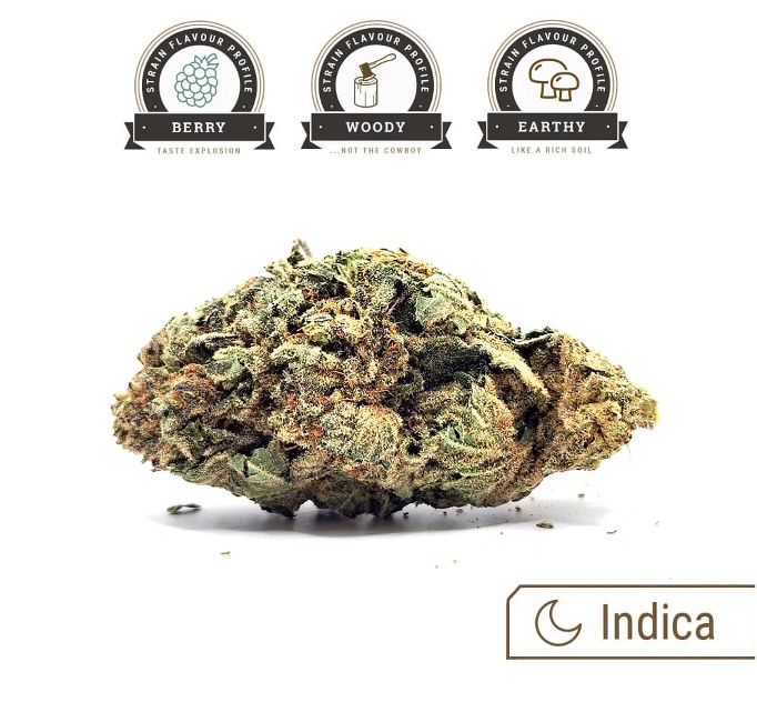 Black Diamond strain bud with flavour profile