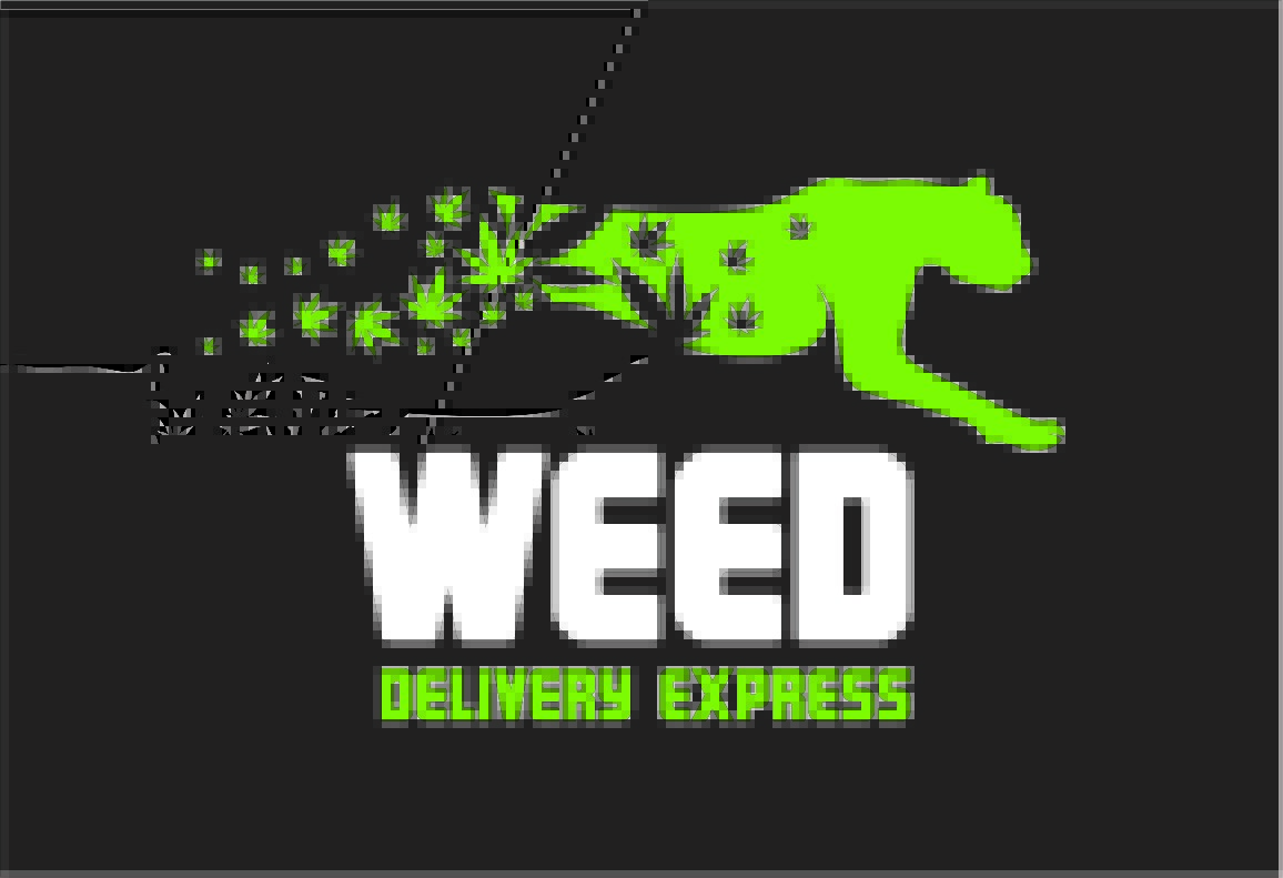 Weed Delivery Express Logo Black Background
